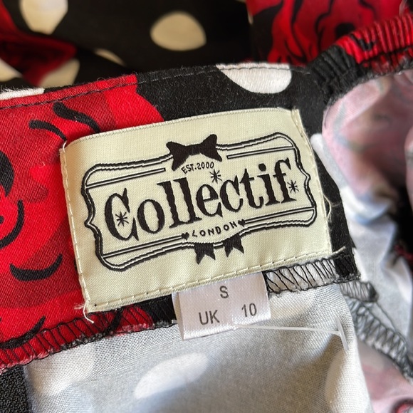 COLLECTIF | Delores Polka Dot Rose Print Doll Dress - Picture 9 of 11